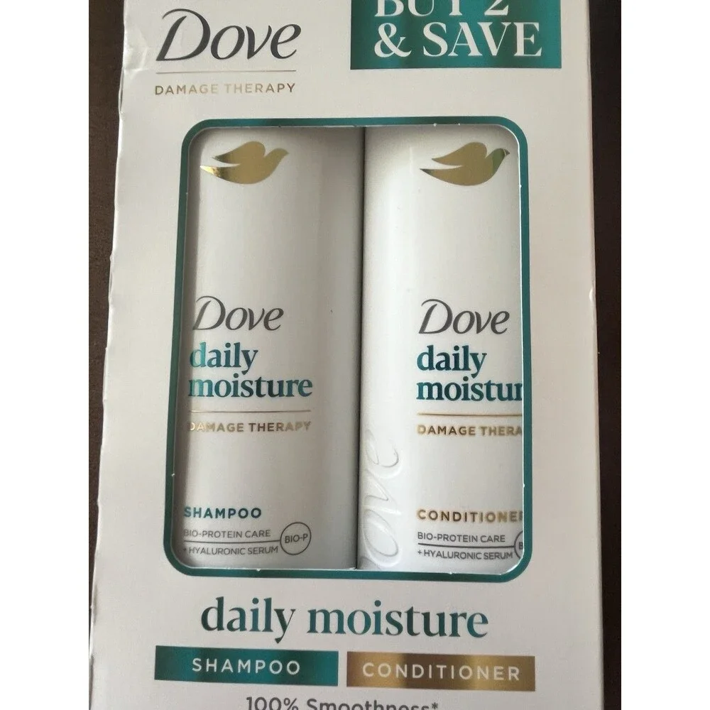 Dove Daily Moisture Damage Therapy Shampoo and Conditioner Set, 12 oz/each